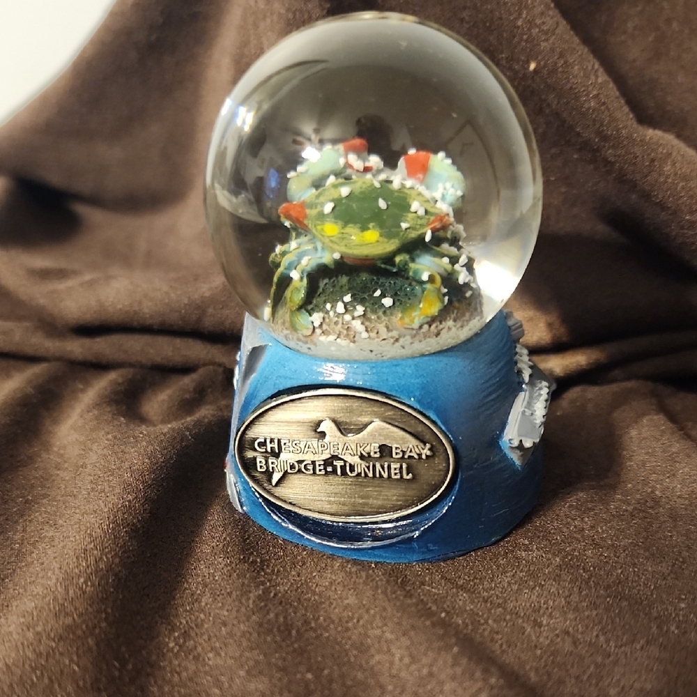 Source Unknown Green and Blue Decor Snow Globe